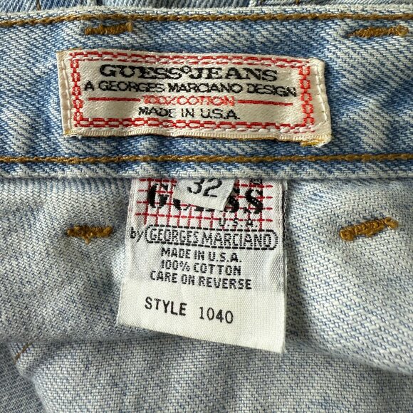 VTG Guess Jeans Georges Marciano 32 High Waist Button Fly Style 1040 USA Denim - Picture 4 of 10